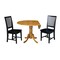 International Concepts 42 in. Dual Drop Leaf Table with 2 Slat Back Dining Chairs - 3 Piece Dining Set K04-42DP-C46-265P - alternate 2